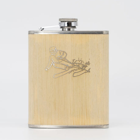 Flachmann Bambus - Skifahrer