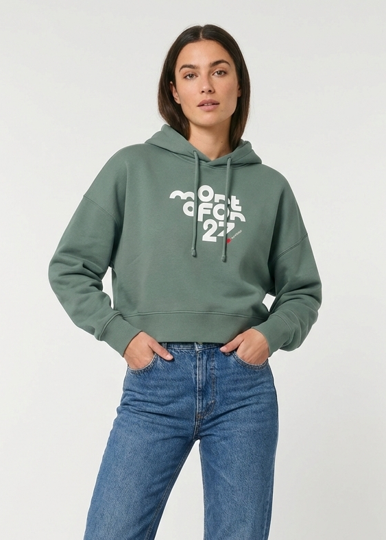 WM27 Crop Hoodie Women Green Bay