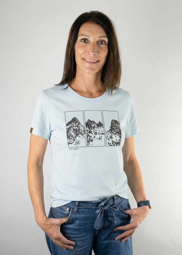 3000er Crop T-Shirts Women Ice Blue