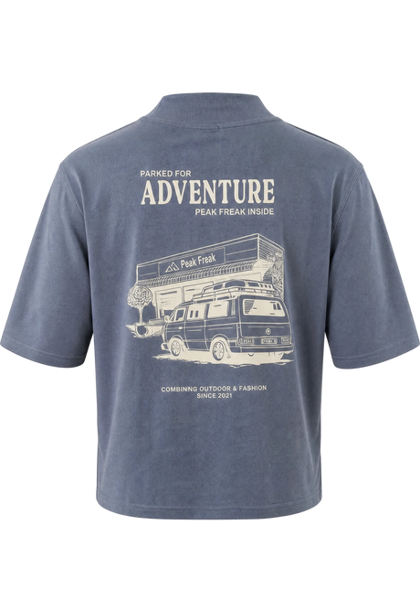 Parked for Adventure Oversize Crop T-Shirt Women