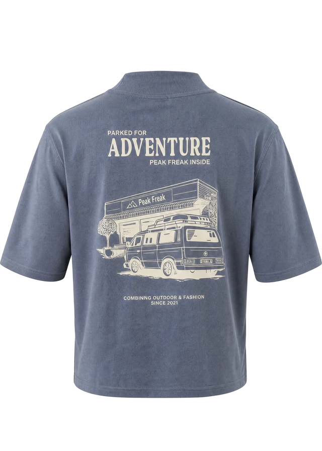 Parked for Adventure Oversize Crop T-Shirt Women