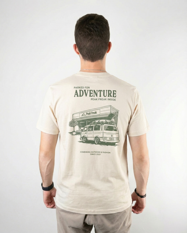 Parked for Adventure T-Shirt M&W natural raw