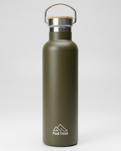 Thermotrinkflasche Edelstahl khaki