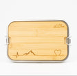 Edelstahl Lunchbox Bambus Deckel Bergschlag