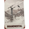 Retro Blechschild Heimat Brandnertal - Schwarz weiß