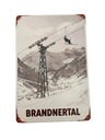 Retro Blechschild Heimat Brandnertal - Schwarz weiß