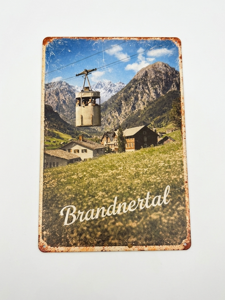 Retro Blechschild Heimat Brandnertal - Sommer