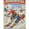 Retro Blechschild Heimat Brandnertal Skifahrer Familie