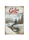 Retro Blechschild Heimat Golm im Montafon