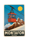 Retro Blechschild Heimat Montafon - Gondel