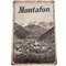 Retro Blechschild Heimat Montafon - Schwarz weiß
