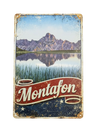 Retro Blechschild Heimat Montafon Platzisersee