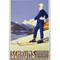 Retro Blechschild Heimat Schruns - Skifahrer