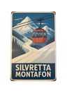 Retro Blechschild Heimat Silvretta Montafon - Gondel