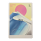 Retro Blechschild Winter Alpine Ski - pinker Mond