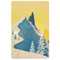 Retro Blechschild Winter Berge - gelber Himmel