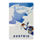 Retro Blechschild Winter Verschneite Häuser
