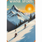 Retro Blechschild Winter Winter Sports