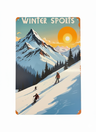 Retro Blechschild Winter Winter Sports