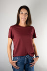 Urban Crop T-Shirts Burgundy