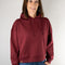 Urban Crop Hoodie Women Burgundy