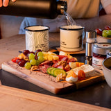 Schneidbrett Esche inkl. Messer - Blumen