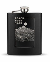 Flachmann schwarz - Reach your Peak